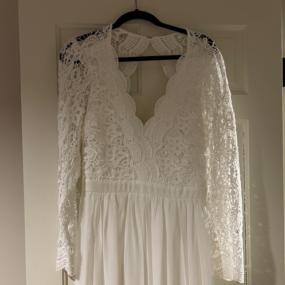 Lulus Awaken My Love White Long Sleeve Lace Maxi Dress - Picture 2 of 13